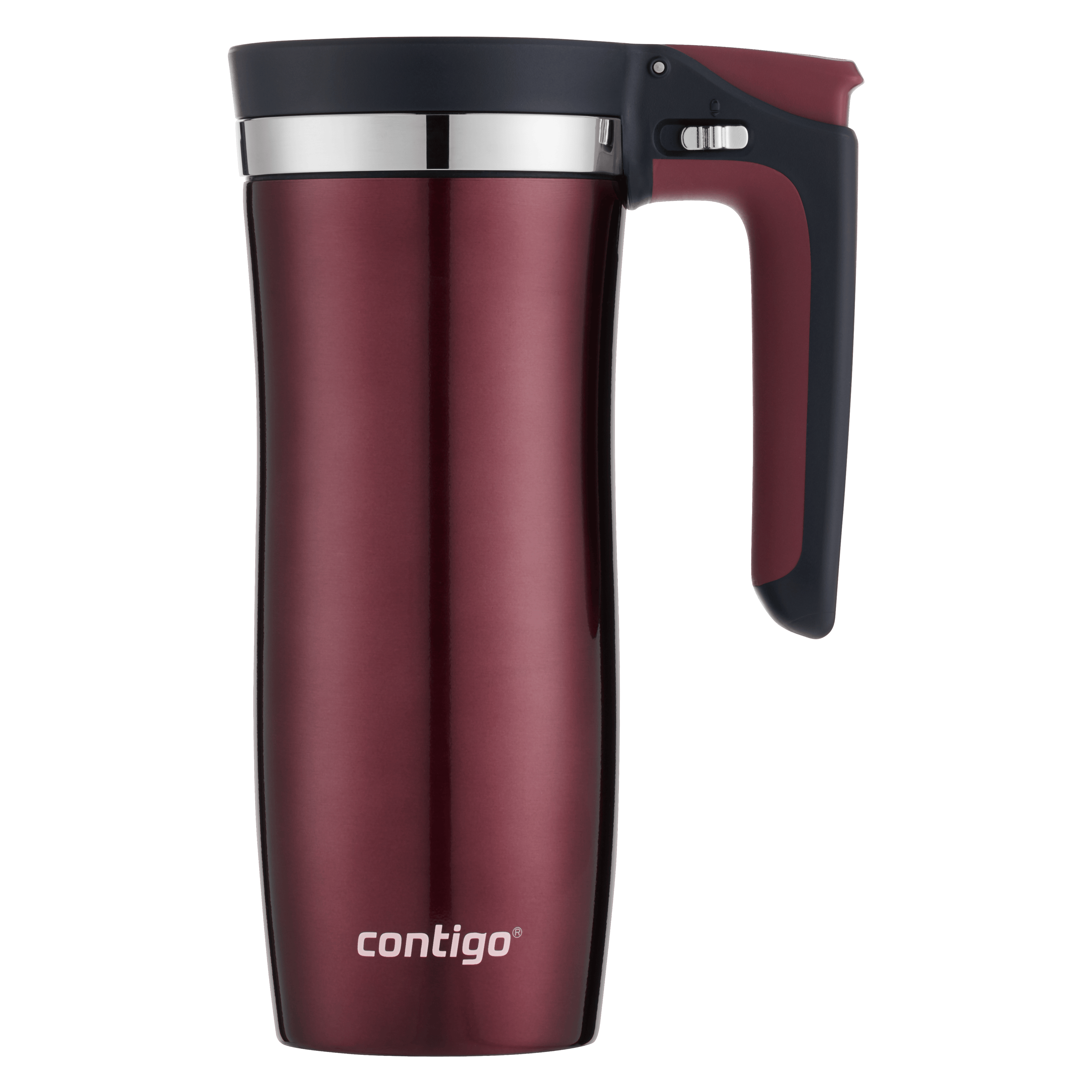 Handled AUTOSEAL Stainless Steel Travel Mug with Easy-Clean Lid, 16oz