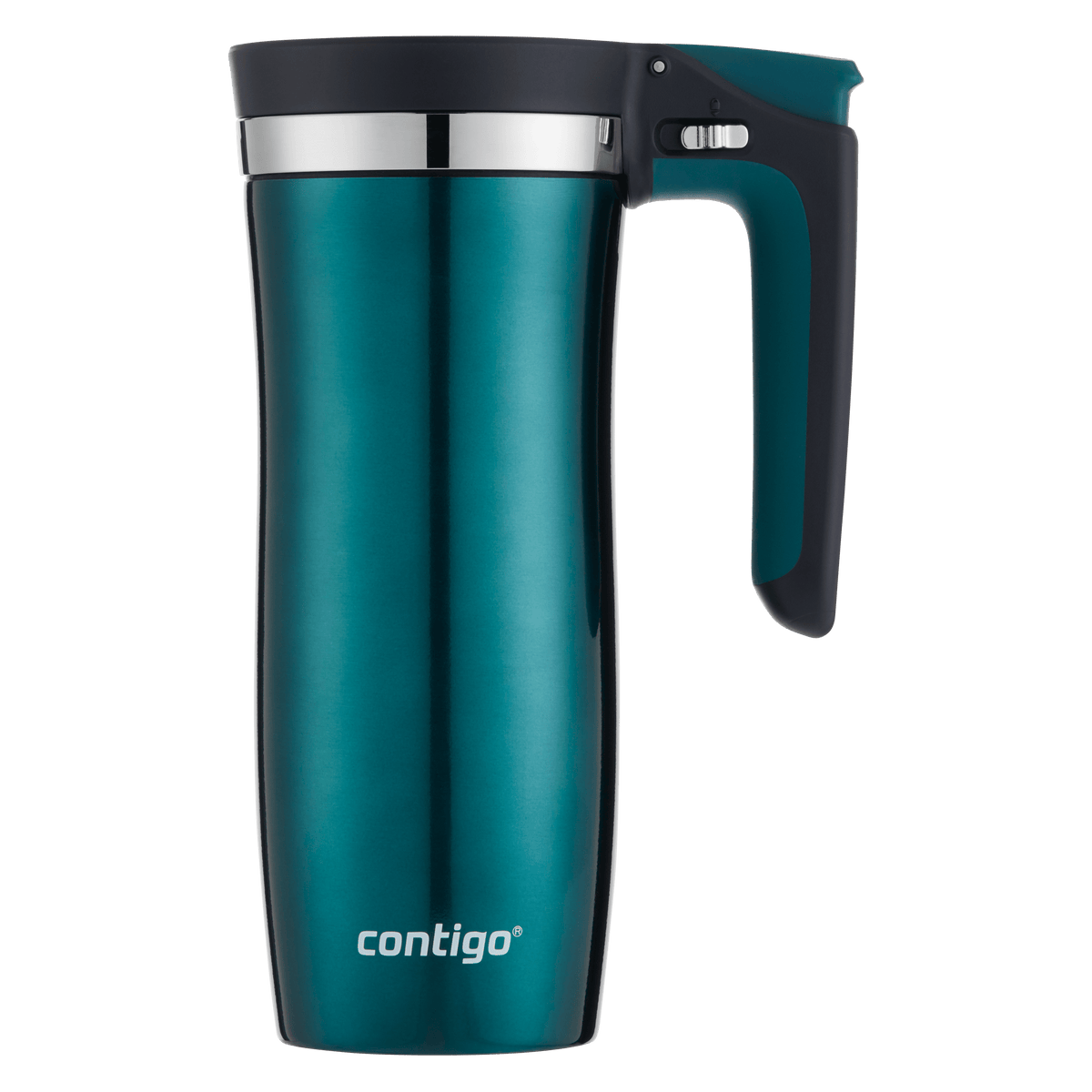 Handled AUTOSEAL Stainless Steel Travel Mug with Easy-Clean Lid, 16oz