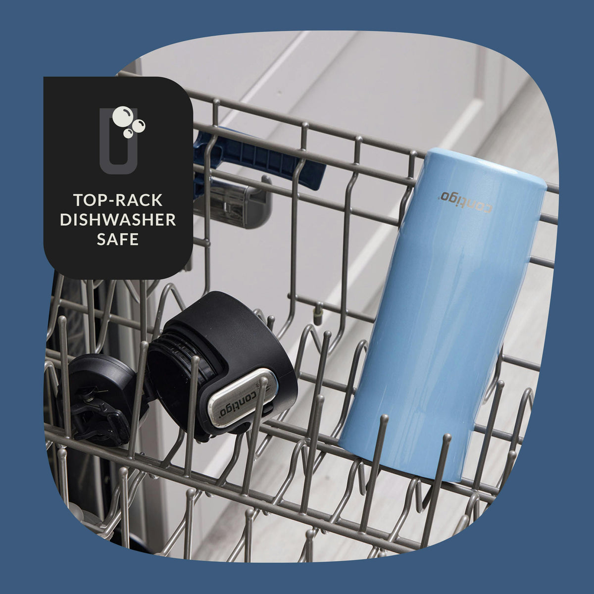 AUTOSEAL West Loop Vacuum-Insulated Stainless Steel Travel Mug with Easy-Clean Lid, 16 oz, 2-Pack