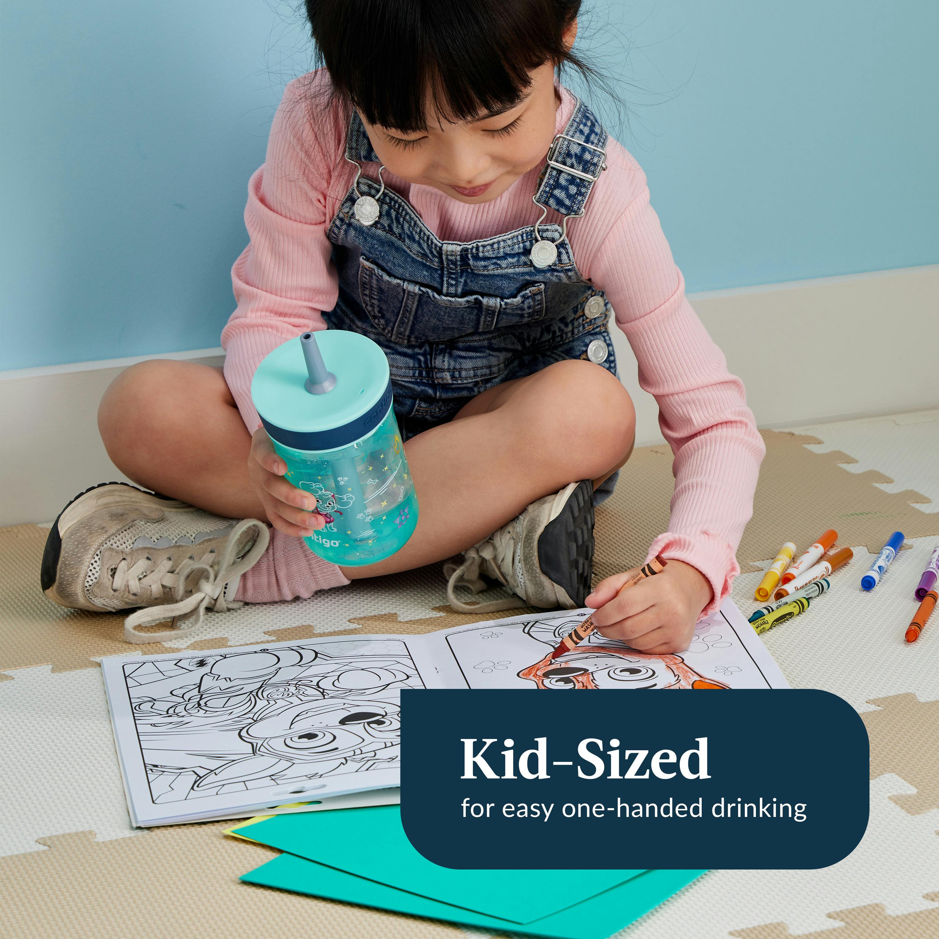 Kids’ Leighton Straw Tumbler with Spill-Proof Leak-Proof Lid, 14oz