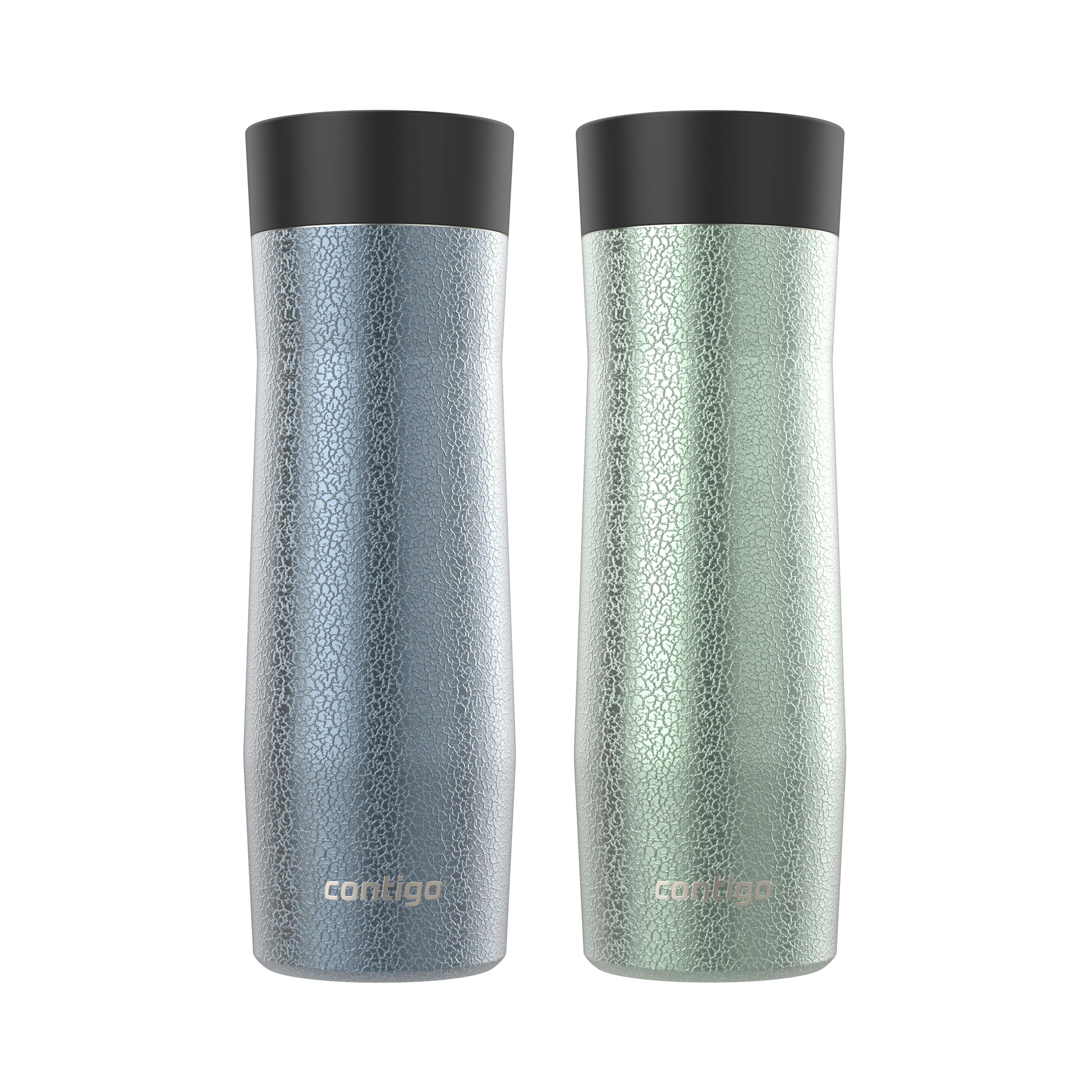 AUTOSEAL West Loop Vacuum-Insulated Stainless Steel Travel Mug with Easy-Clean Lid, 20 oz, 2-Pack