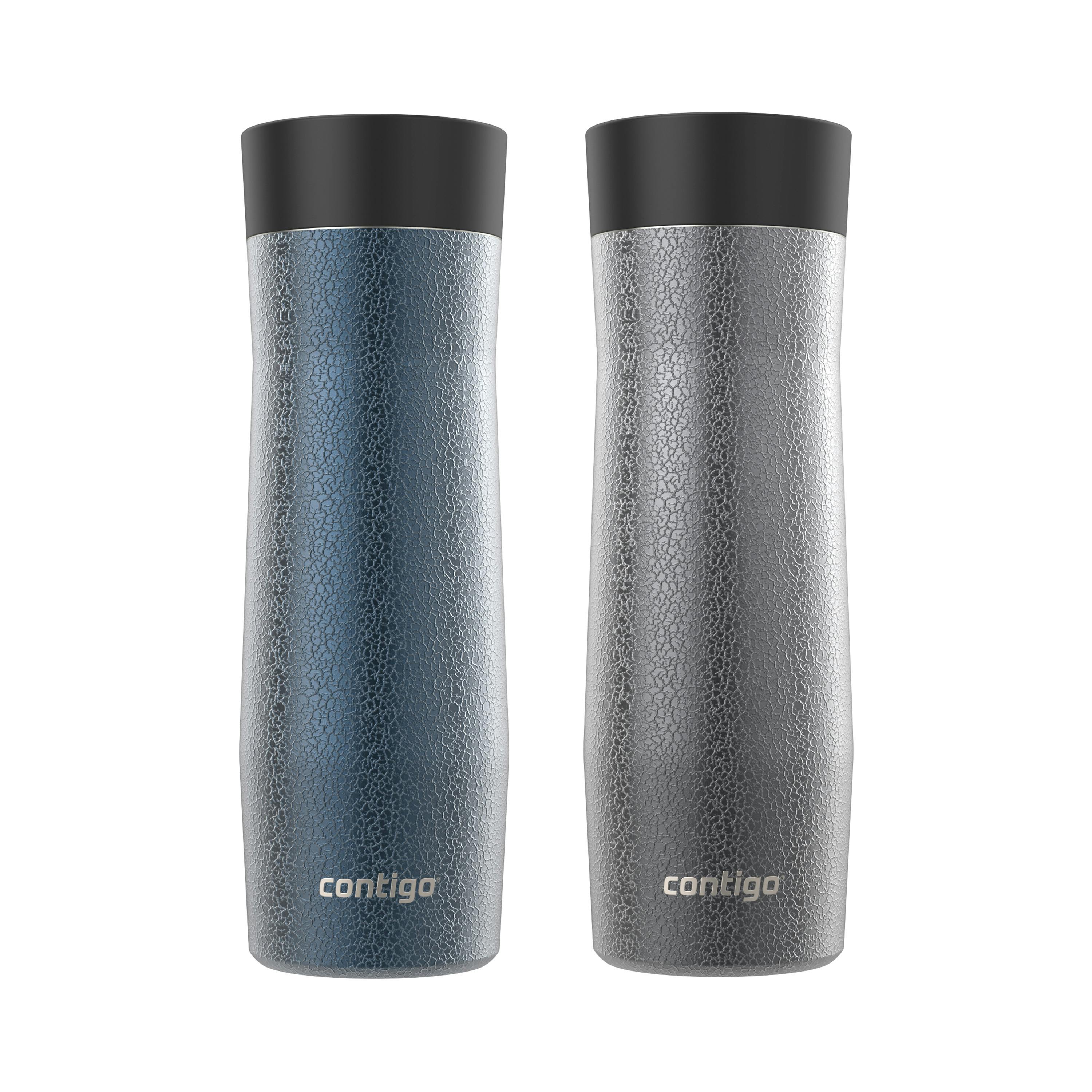 AUTOSEAL West Loop Vacuum-Insulated Stainless Steel Travel Mug with Easy-Clean Lid, 20 oz, 2-Pack