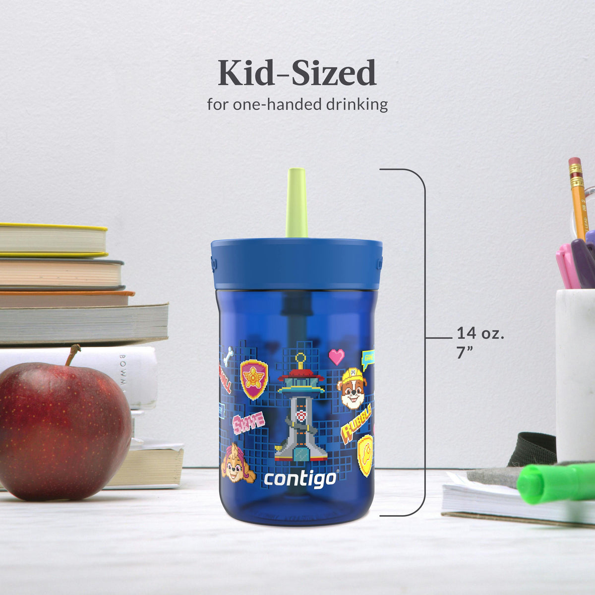 Kids’ Leighton Straw Tumbler with Spill-Proof Leak-Proof Lid, 14oz